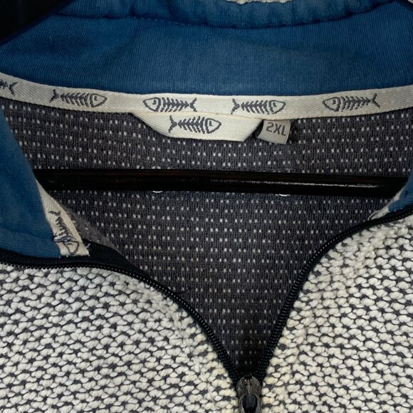 Weird Fish Heavy “Cruiser” 1/4 Zip Macaroni Winter Sweatshirt. - Picture 5 of 14